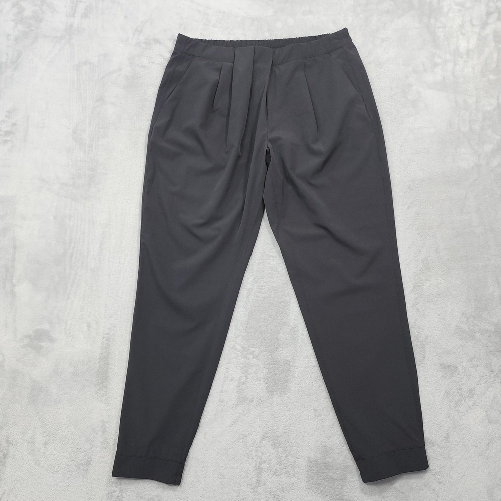 RBX Pants Womens M Black Pleated Woven Jogger Trackpants Lightweight Stretch